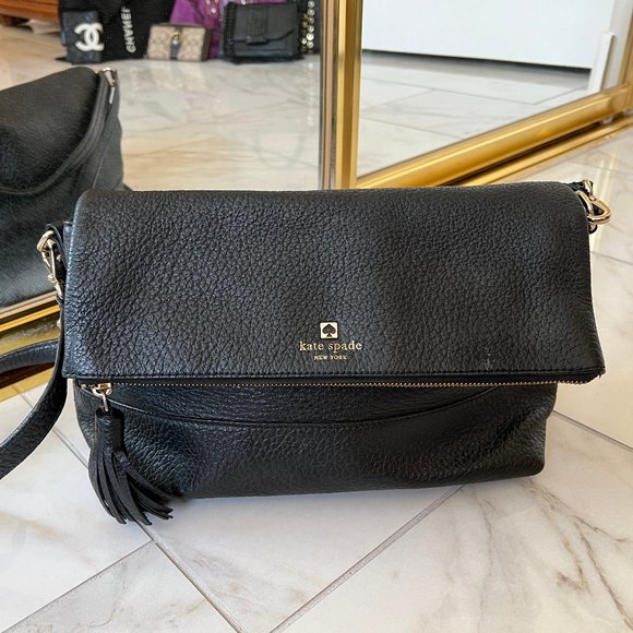 kate spade Handbags - Kate Spade Shoulder Bag Black Leather Crossbody Bag Carmen Southport Avenue